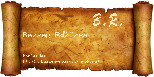 Bezzeg Rózsa névjegykártya